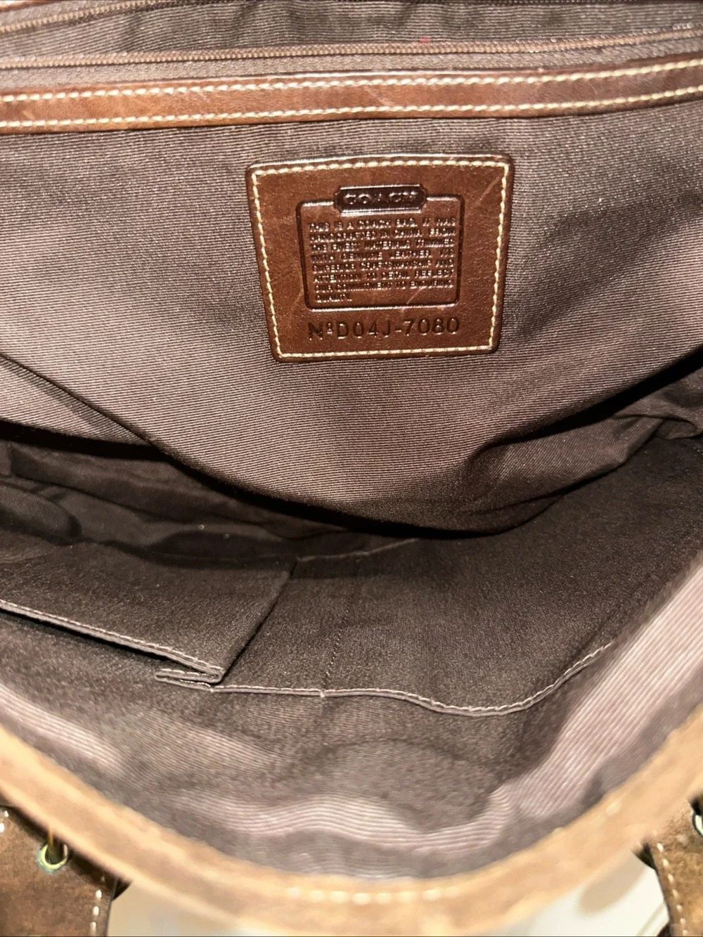 VTG Y2K Coach Purse 7080 Hampton Brown Tan Soho Handbag Signature Leather Buckle